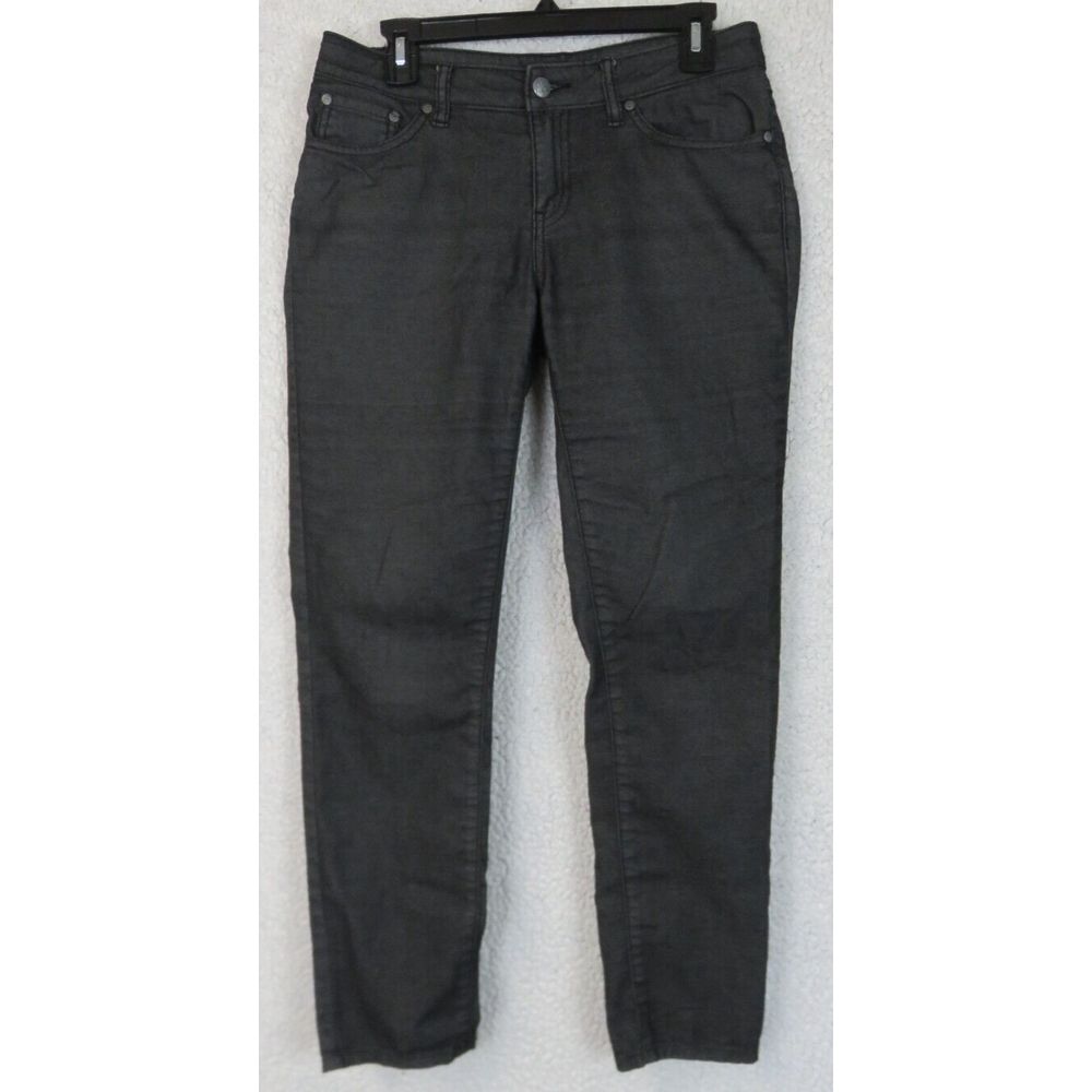 Prana Womens Jeans Size 6/28 Dark Gray Organic Cotton Stretch Fit